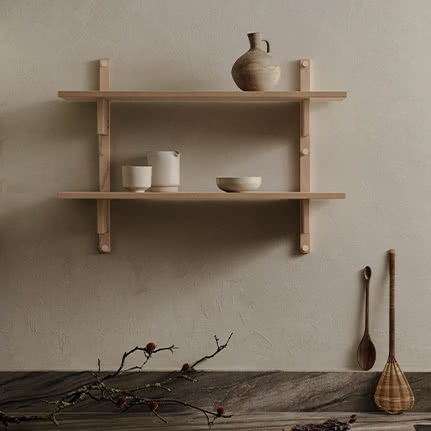 TAKUMI DOUBLE SHELF 80CM