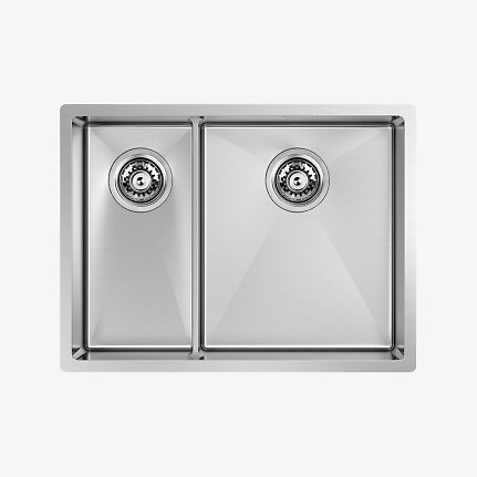 Sink KITCHEN / Combo Slim 2034 / for 60cm / Double (R) / Stainless Steel